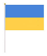 Прапор зі штоком 30см*45см "Україна" (поліестер)