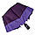 Складна парасоля напівавтомат зі смужкою по краю від Bellissimo, антивітер, фіолетовий 019308-4, фото 5