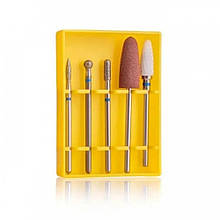 Набір фрез для тонкої кутикули в контейнері SET-5B BLUE, 5 шт