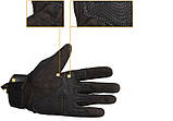 Тактичні рукавички повнопалирі Military L Чорні, фото 3