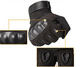 Тактичні рукавички повнопалирі Military XL Чорні, фото 2
