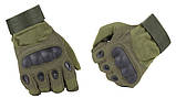 Тактичні рукавички повнопалі Military L Олива (1275), фото 2