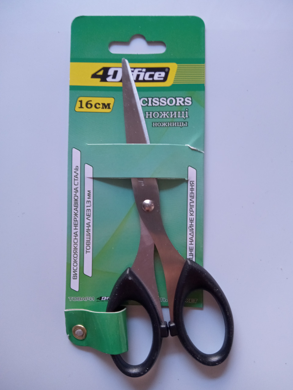 Ножиці офісні 16 см 4-440 4Office, фото 1