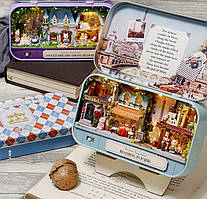 Міні румбокс в металевій скриньці Париж Ляльковий будиночок театр Roaming Paris Roombox Q-012