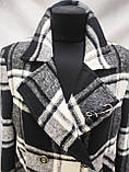 Піджак жіночий в клітинку чорно білий, на підкладці ,Туречина, фото 4