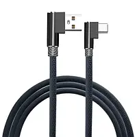 Кабель USB - usb-c qc 2a угловая оплетка 90 1м Aptel KK21P