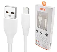 Кабель usb cable 1м молния iphone белый Aptel KK23