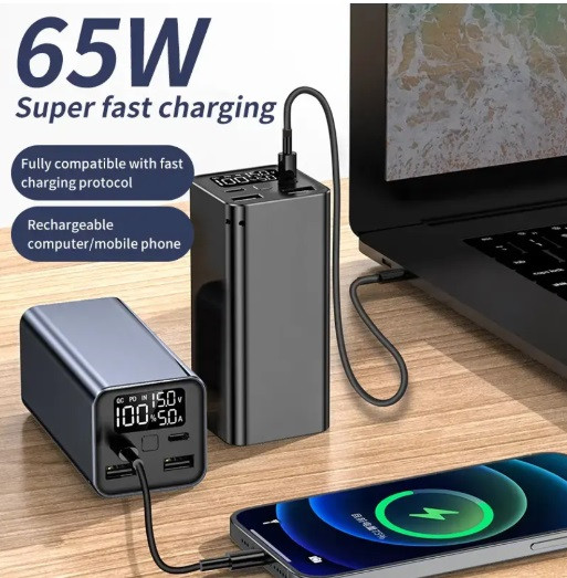 Павербанк 65W USB-C laptop/phone Powerbank 20000mAh для ноутбука