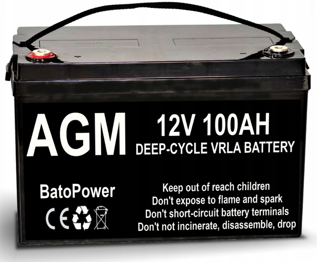 Купить Аккумулятор AGM BatoPower 12В 100Ач (Польша), цена 5590 ₴ — Prom ...