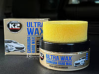 Полірувальна паста з воском (з губкою) K2 Ultra Wax 250 мл (K073), паста для полірування металу