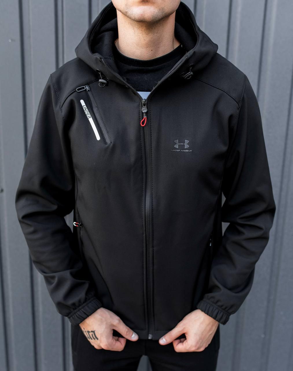 Куртка мужская Under Armour ветровка непромокаемая черная спортивная ...