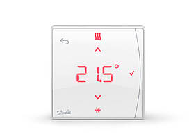 Терморегулятор Danfoss Icon2 Featured RT, IR датчик, +5...35 °C, програмований, бездротовий, накладний, 3В, білий Baumar - Порадуй