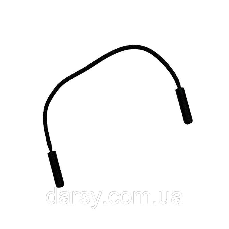 Пуллер для бігунка нерозбірний матеріал пластик і шнур колір чорний комплект зі шнуром, фото 1