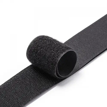 Стрічка липучка пришивна Чорна 4см (25м)
