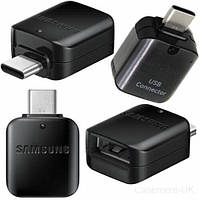 Оригинальный переходник Samsung OTG USB на Type-C Black