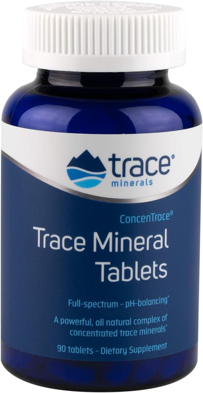 Повний комплекс іонних мікроелементів 90 таблеток / ConcenTrace Tablets, Trace Minerals