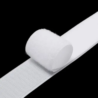 Стрічка липучка для одягу Біла 4см (25м)