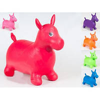 Прыгун лошадка резиновая ослик яркая надувная нагрузка до 50 кг разные цвета