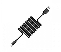 Кабель USB - Type-C Hoco X21 Plus Silicone 3A/1m Black