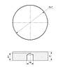 ODF-06-03-01 Тримач для скла круглий d40, М8, матовий, фото 4