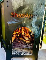 Розбірна піч-мангал до казана Стефанія+ шампура (З ЖАРОМІЦНИМ ПОКРИТТЯМ), фото 4