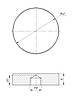 ODF-06-11-01 Тримач для скла круглий d40, М10, матовий, фото 4