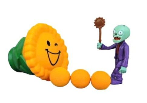 Іграшка Зомбі та Соняшник Помаранчевий Рослини проти зомбі Ігровий Набір Plants vs Zombies (00180)