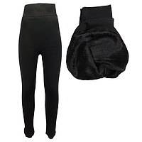 Безшовні термо лосини на товстому хутрі Алія 200 L-7XL чорні