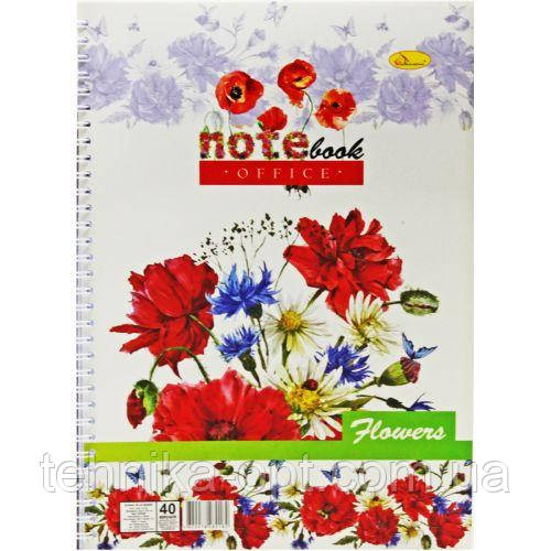Блокнот на пружине "Маки" А4, 40 листов (ID#1962241056), цена: 77 ...