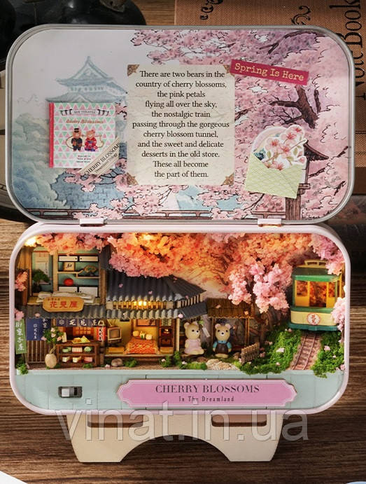 Міні румбокс у металевому ящику Сакура Cherry Blossoms Q-007