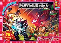 Детские пазлы серии "MINECRAFT"+постер, 70 элементов, G-Toys (MC 782)