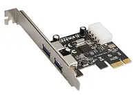 2x usb 3.0 pci-express контроллер карты pci-e AK249