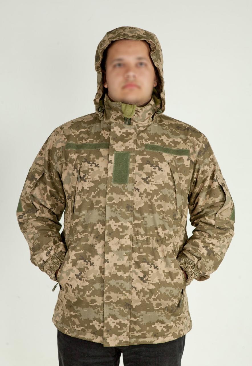 Куртка парку тактична зимова на синтепоні та флісі, тканина грета Піксель ММ-14, 46 48 50 52 54 56 58 60, фото 1