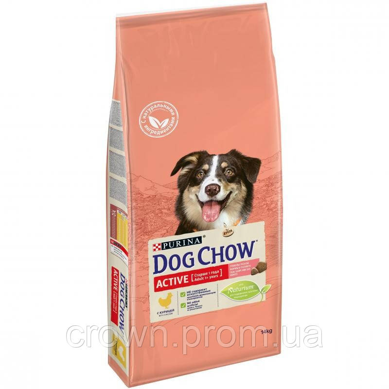 Purina Dog Chow Active Adult Chicken 14 кг / Пурина Дог Чау Актив Курка — корм для собак (129392-12)