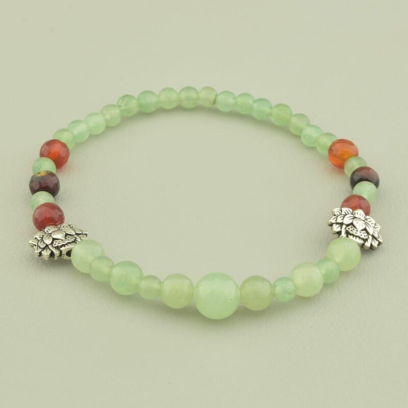 Браслет Нефрит, Агат 19 см., фото 1