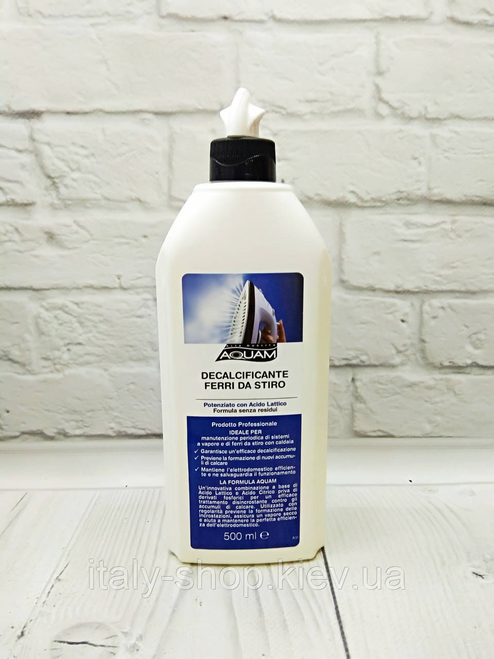 Професійний засіб для чищення парових систем праски AQUAM Dcalcificante ferri da stiro 500 мл, Італія, фото 1