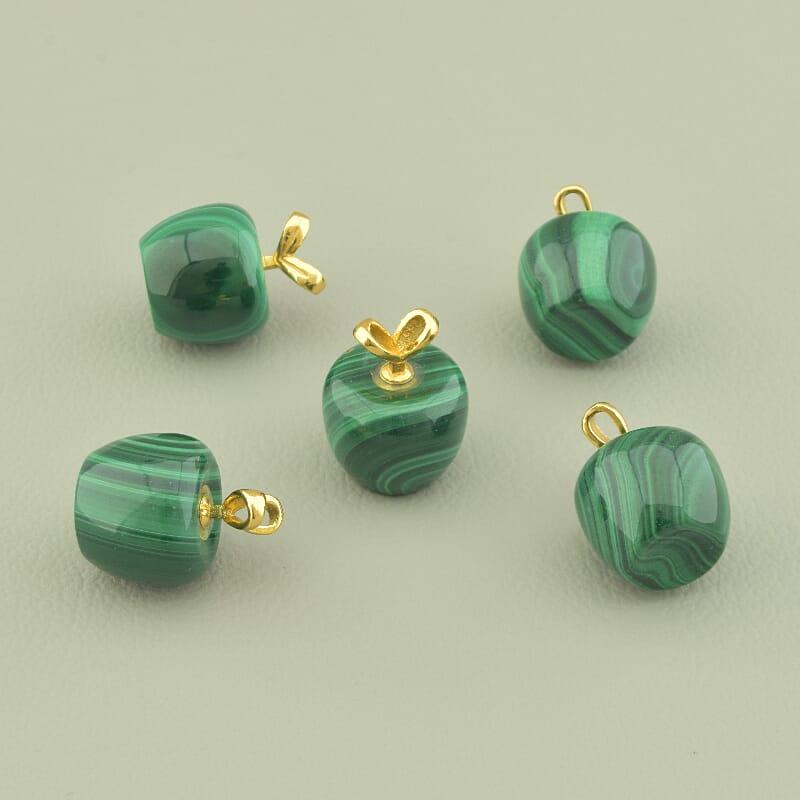 Кулон Малахіт 15x12 мм., фото 1