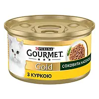 Purina Gourmet Gold Соковита насолода с курицей 85 г влажный корм для кошек Пурина Гурме Голд