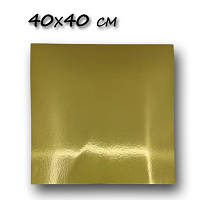 Підкладка квадратна під торт із фольгованого картону розмір 40х40 см