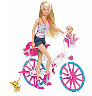 Кукольный набор Simba Штеффи с малышом на велосипеде (5739050)