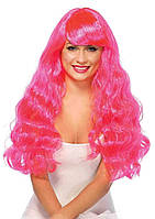 Розовый длинный парик Leg Avenue Neon Star Long Wavy Wig Pink