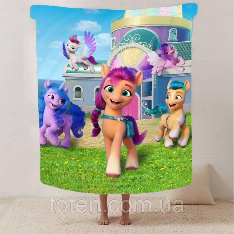 Плед My Littlе Pony_2 Мій маленький поні якісне покривало з 3D-малюнком розмір 160х200