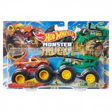 Набор машинок Hot Wheels Monster trucks 1:64 Spur moment vs Loco punk (FYJ64/HLT63)