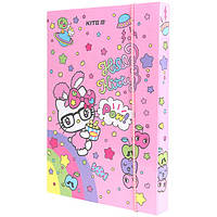 Папка для зошитів шкільна на гумці "Kite HK23-210" "Hello Kitty", формат А5