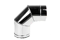 Колено нержавейка d120 - 90 градусов Вент Устрій 0.6 мм