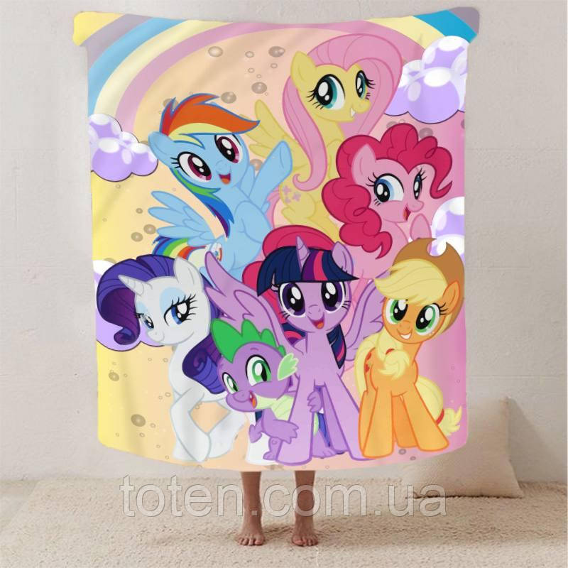 Плед My Littlе Pony Мій маленький поні якісне покривало з 3D-малюнком розмір 160х200