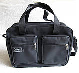 Чоловіча сумка esW2610 чорна барсетка через плече папка портфель А4 32х24х10см, фото 2