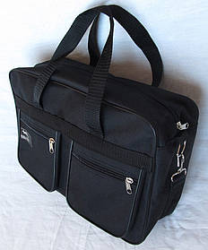 Чоловіча сумка esW2630 чорна барсетка через плече папка портфель А4+ 38x26x13см