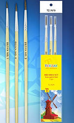 Набір пензлів білка 7679 (3 шт. №1-3)