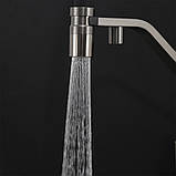 Змішувач для кухні під осмос GAPPO G4395-69 з гнучким виливом, збройова сталь, фото 3